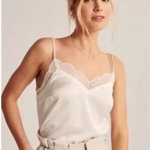 Abercrombie Lace Trim Double Strap Cami